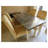 custom stainless top dining table w 4 chairs