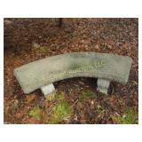 concrete garden bench