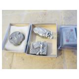 pewter mini trinket boxes some w earrings pin