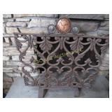 cast fireplace screen ornate