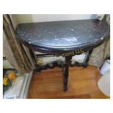 antique half accent table used patina