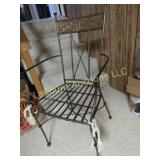 metal arm chair detailed back