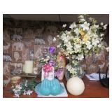 all on cabinet vase florals candles