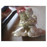 angle garden figure w flower