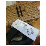 electric bun warmer & wicker lidded basker