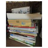 assorted magazines wood box metal box