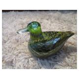 iittala artist signed glass bird paper weight
