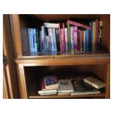 all books on 2 shelves assorted