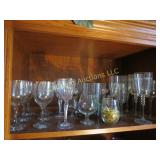 assorted glassware ice glass bucket stemware
