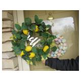 lemon hello wreath & Easter egg wreath