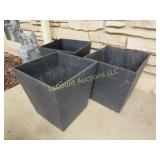 3 square planters