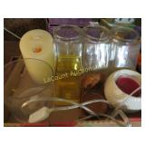 vases candle canisters wood elephant w coasters