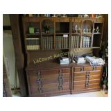 2 pc shelving unit w drawers