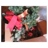 Christmas decor wreathes nativity set