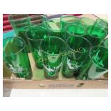 green iced tea glasses some w patterns