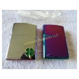 2 new old stock lighters clover & Spectrum