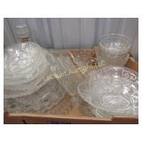 clear glassware bowls plates platters
