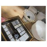 telephone glass plate milk glass