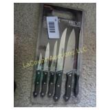 German style knife set w sharpening & cutting boar