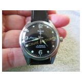 Jawan 17 jewels parashock watch leather band