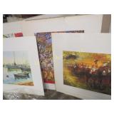 9 artist prints Van gough De Mornac others