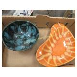 vintage Hull ashtray & Dryden bowl