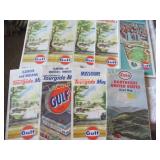 vintage Gulf Oil state road maps tourgide