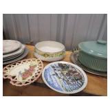 assorted plates casserole heart plate
