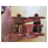2 Canadian Wooden Inukshuk figures