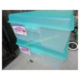 2 storage bin totes