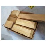 light wood floating shelves