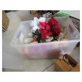 tote w christmas decor florals ornaments beads
