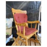 small childs rocking chair rocker w pads
