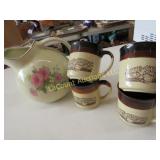 Hardees Rise and Shine cups vintage Halls pitcher