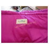 LL Bean sleeping bag camping motif inside