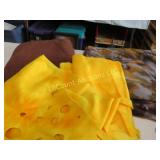 Duck camo fabric yellow  'cheese' scarf fabric