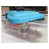 tote w embossing powders foil jars
