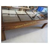 glass top coffee table
