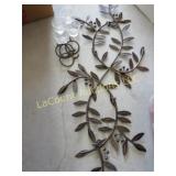 metal wall art candle holders