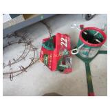 Christmas tree stand outdoor power block wreath