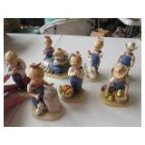 7 Denim Days Homco Figures