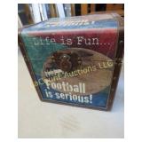football themed storage cube toy box