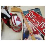 Wisconsin Badger mimi helmet hockey stick