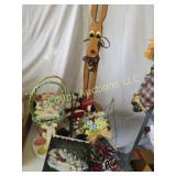 Christmas decor wood deer painted pc Easter