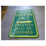 Green Bay Packer Parking sign