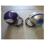 Vikings & Lions mini helmets