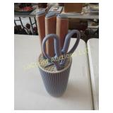 kitchen knife set w scissors unique holder