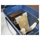covered tote w assorted picture frames wall decor