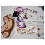 sleep mask assorted necklaces earrings