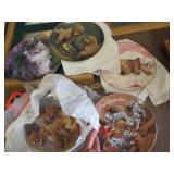 5 Franklin Mint  pet cat puppy plates Limited Ed